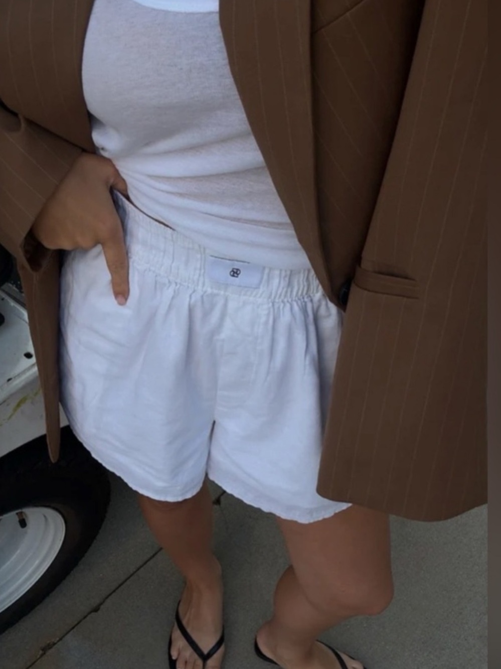 Dissh Rhea Cotton Shorts White
